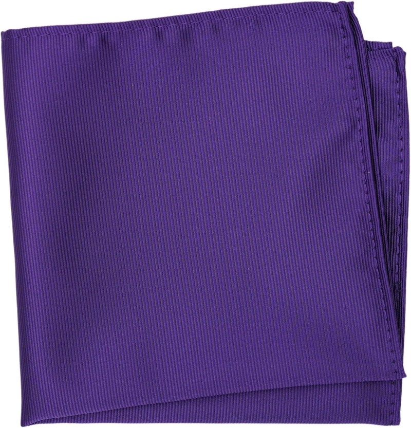 ZENXUS Regular Tie and Pocket Square for Men, Solid Color Necktie Set, 3.2 inch Standard Width - Image 4